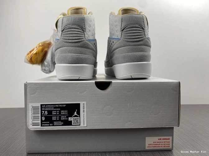 Grey DN3802-001 Fog Jordan 2 Union Retro 0630